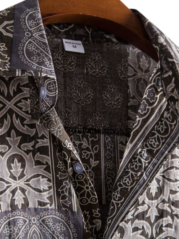 Vacation Floral Men's Casual Short Sleeve Floral Shirt Shello's Creative Boutique