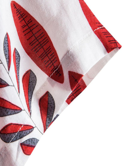 Vacation Floral Men's Casual Short Sleeve Floral Shirt Shello's Creative Boutique