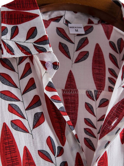 Vacation Floral Men's Casual Short Sleeve Floral Shirt Shello's Creative Boutique