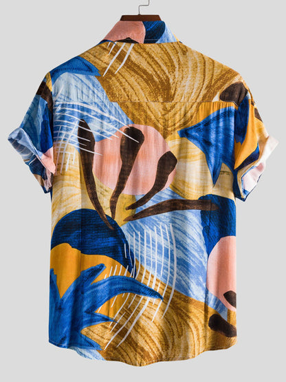 Vacation Floral Men's Casual Short Sleeve Floral Shirt Shello's Creative Boutique