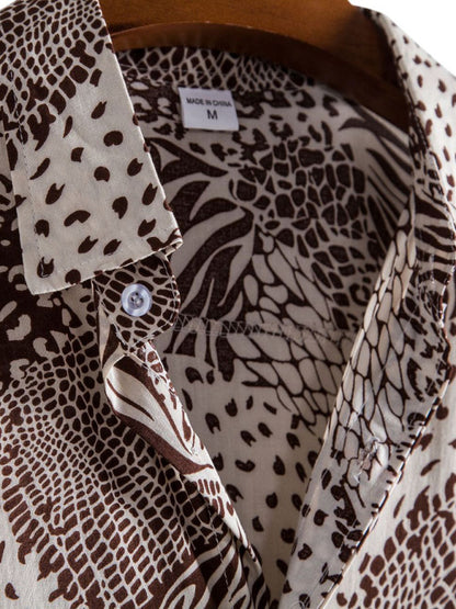 Vacation Floral Men's Casual Short Sleeve Floral Shirt Shello's Creative Boutique