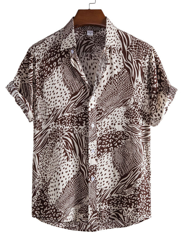 Vacation Floral Men's Casual Short Sleeve Floral Shirt Shello's Creative Boutique