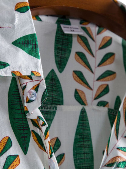 Vacation Floral Men's Casual Short Sleeve Floral Shirt Shello's Creative Boutique