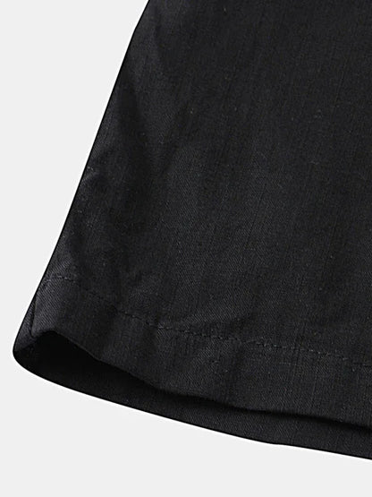 Men's Solid Colour Short-Sleeved T-Shirt Shorts Cotton Linen Casual Suit - Shello's Creative Boutique