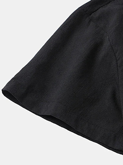 Men's Solid Colour Short-Sleeved T-Shirt Shorts Cotton Linen Casual Suit - Shello's Creative Boutique