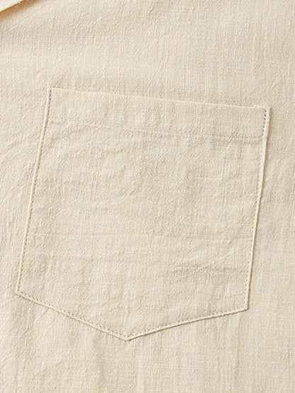 Men's Solid Colour Short-Sleeved T-Shirt Shorts Cotton Linen Casual Suit - Shello's Creative Boutique