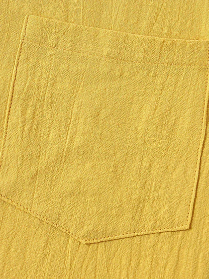 Men's Solid Colour Short-Sleeved T-Shirt Shorts Cotton Linen Casual Suit - Shello's Creative Boutique