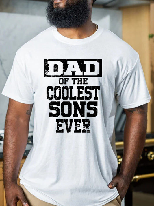 Men's Letter Print Round Neck Short Sleeve T-Shirt Shello's Creative Boutique