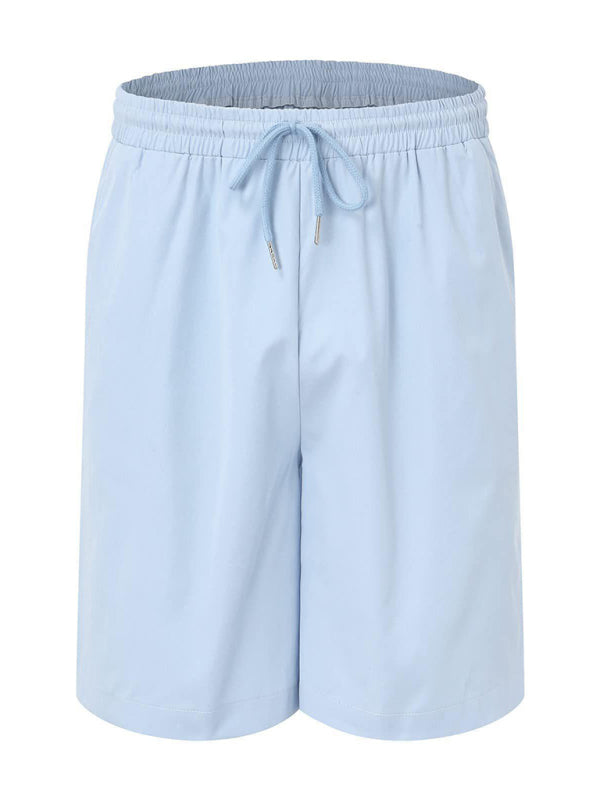 Simple Sports Short Sleeve Shorts Linen Loose Casual Men's Shirt Set Shello's Creative Boutique