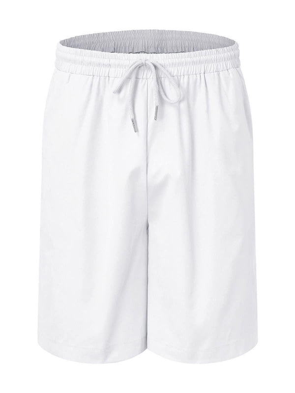 Simple Sports Short Sleeve Shorts Linen Loose Casual Men's Shirt Set Shello's Creative Boutique