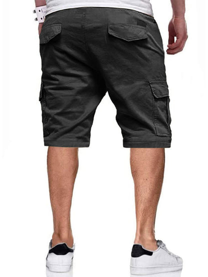 New style men's overalls drawstring color block casual shorts Shello's Creative Boutique