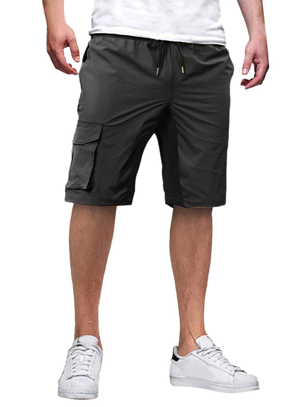 New style men's overalls drawstring color block casual shorts Shello's Creative Boutique