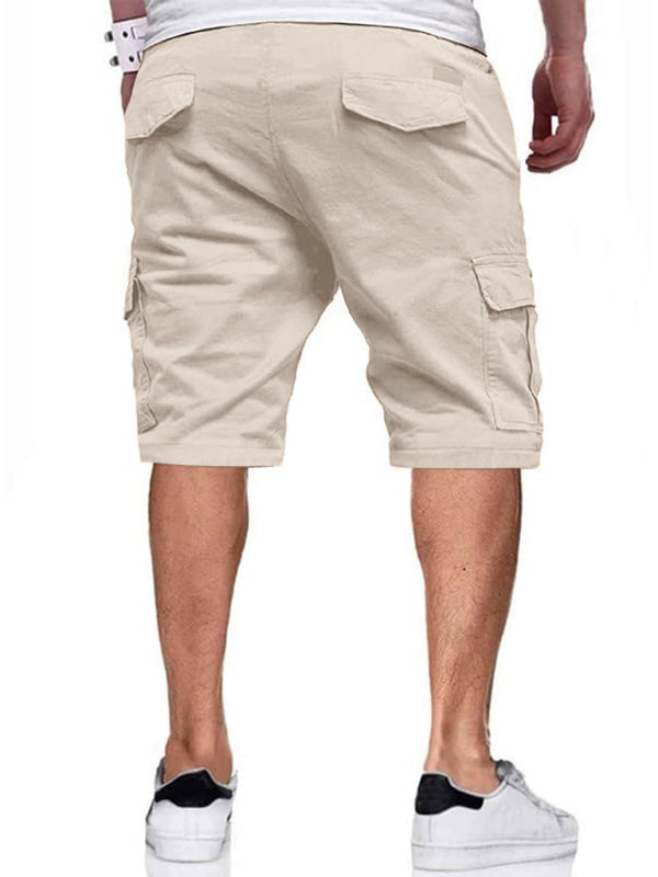 New style men's overalls drawstring color block casual shorts Shello's Creative Boutique