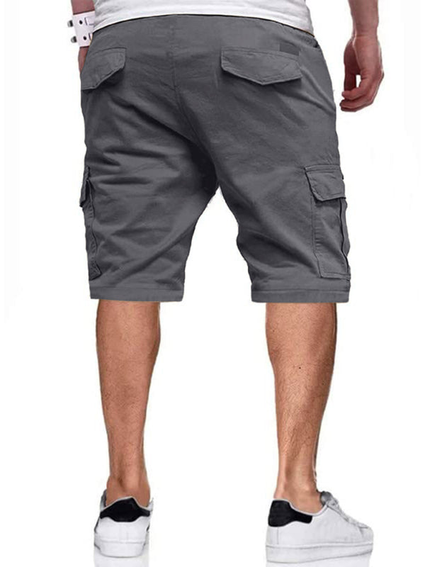 New style men's overalls drawstring color block casual shorts Shello's Creative Boutique