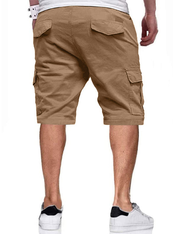 New style men's overalls drawstring color block casual shorts Shello's Creative Boutique