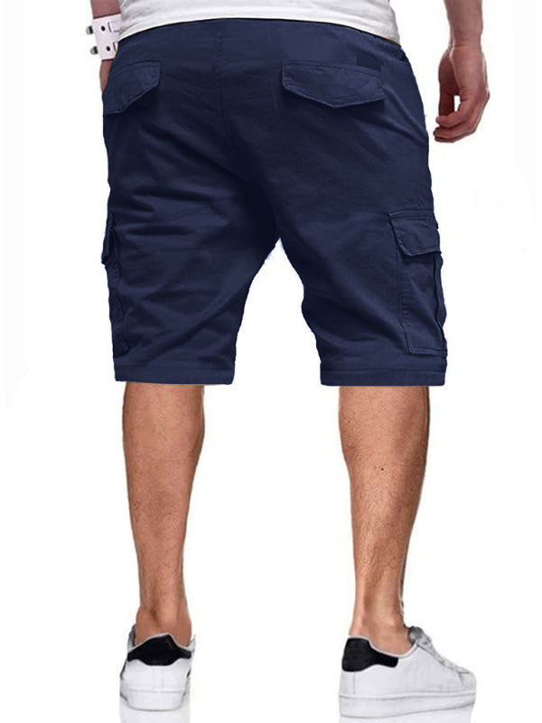 New style men's overalls drawstring color block casual shorts Shello's Creative Boutique