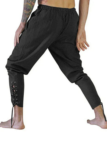 Modern Comfort - Men's Ankle Strap Cuffed Trousers - Shello's Creative Boutique