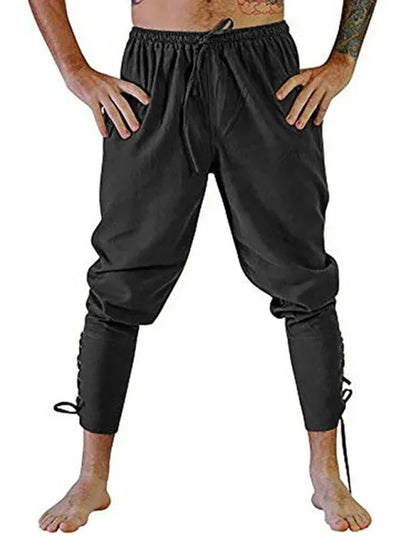 Modern Comfort - Men's Ankle Strap Cuffed Trousers - Shello's Creative Boutique