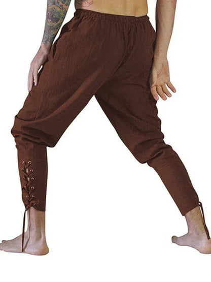 Modern Comfort - Men's Ankle Strap Cuffed Trousers - Shello's Creative Boutique