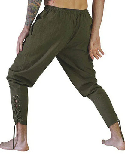 Modern Comfort - Men's Ankle Strap Cuffed Trousers - Shello's Creative Boutique