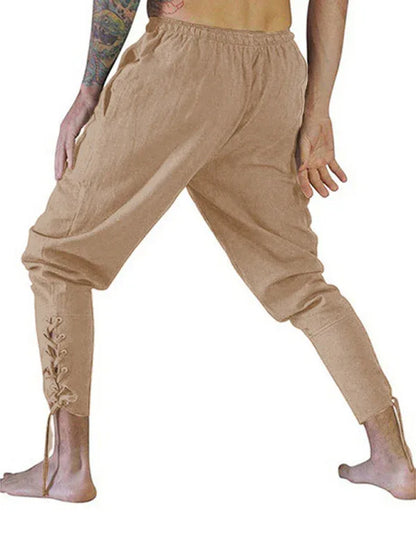 Modern Comfort - Men's Ankle Strap Cuffed Trousers - Shello's Creative Boutique