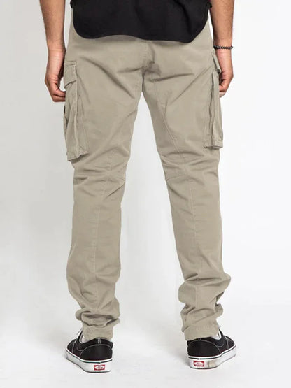 Men's Solid Color Multi-Pocket Casual Cargo Pants - Shello's Creative Boutique