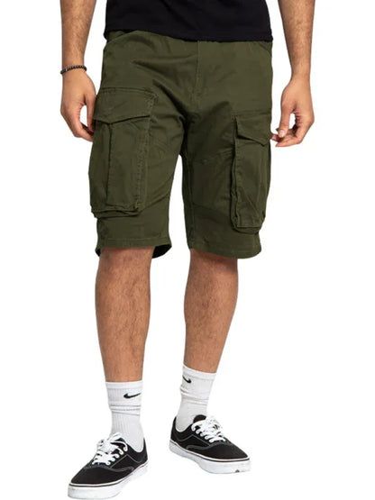 Men's Solid Color Multi-Pocket Casual Cargo Shorts - Shello's Creative Boutique