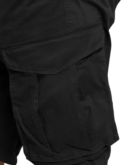 Men's Solid Color Multi-Pocket Casual Cargo Shorts - Shello's Creative Boutique