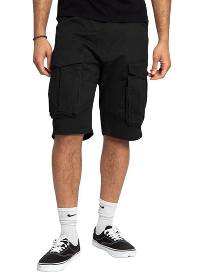 Men's Solid Color Multi-Pocket Casual Cargo Shorts - Shello's Creative Boutique