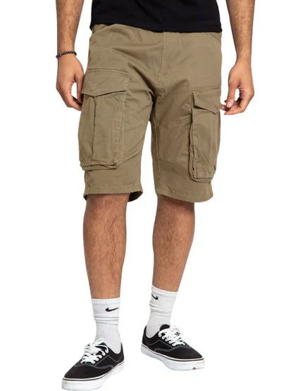 Men's Solid Color Multi-Pocket Casual Cargo Shorts - Shello's Creative Boutique
