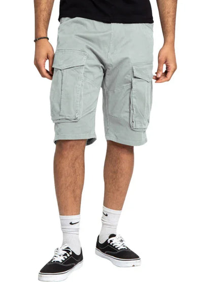Men's Solid Color Multi-Pocket Casual Cargo Shorts - Shello's Creative Boutique