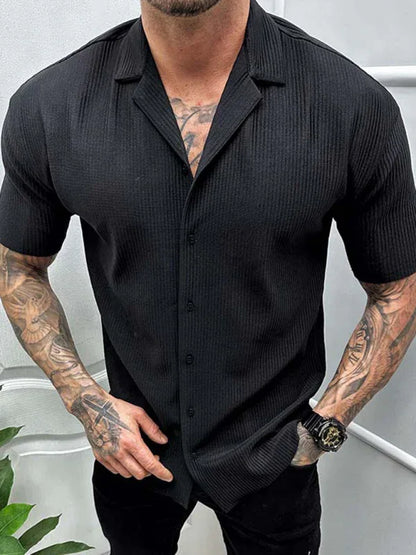 Men's Spring-Summer Woven Polyester Shirt Without Back Pocket - Shello's Creative Boutique