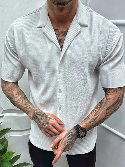 Men's Spring-Summer Woven Polyester Shirt Without Back Pocket - Shello's Creative Boutique