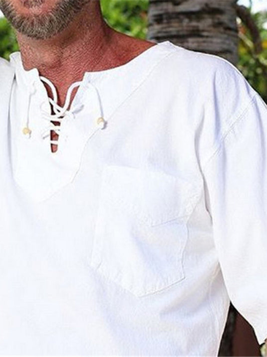 Men's new casual beach short-sleeved/long-sleeved tops Shello's Creative Boutique