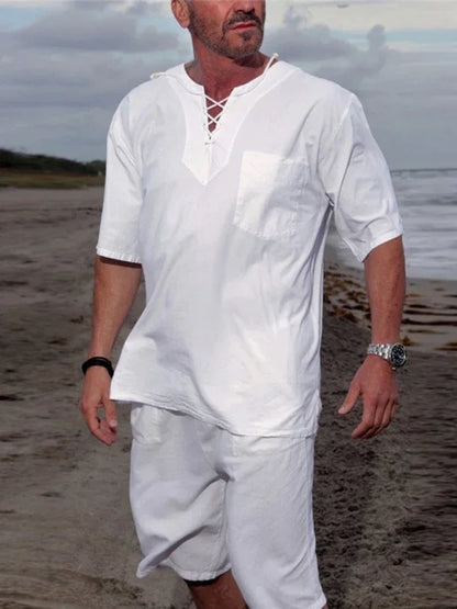 Men's New Casual Beach Short-Sleeved/Long-Sleeved Tops - Shello's Creative Boutique
