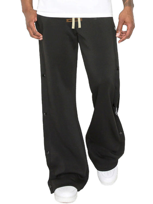 New men's high street multi-line hip-hop breasted sports cashew flower wide-leg casual trousers Shello's Creative Boutique