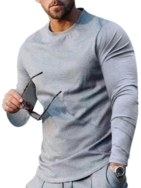 New Men's Two-piece Set Round Neck Long Sleeve T-Shirt Trousers Casual Sports Suit Shello's Creative Boutique