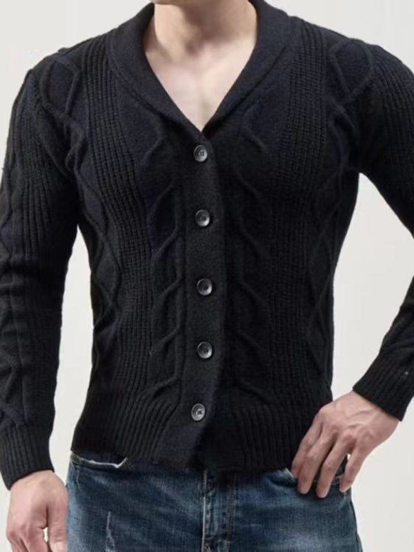 New men's cardigan sweater base sweater large size sweater jacket Shello's Creative Boutique