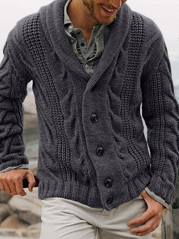 New men's cardigan sweater base sweater large size sweater jacket Shello's Creative Boutique