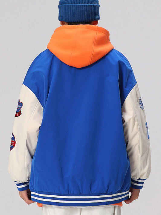 Men's embroidered appliqué bomber button jacket Shello's Creative Boutique