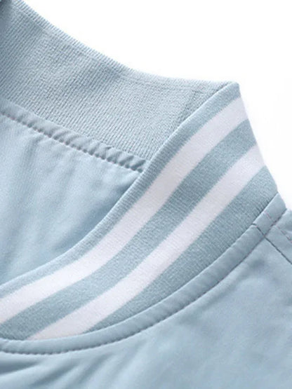 Men's Embroidered Appliqué Bomber Button Jacket - Shello's Creative Boutique