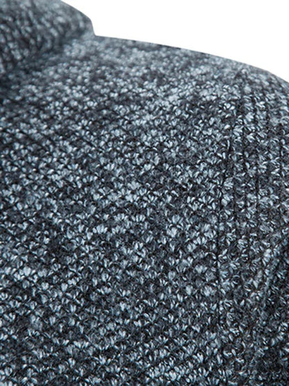 Men's casual knitted hooded zipper jacket - Shello's Creative Boutique