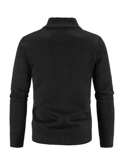 Men's casual stand collar knitted jacket - Shello's Creative Boutique