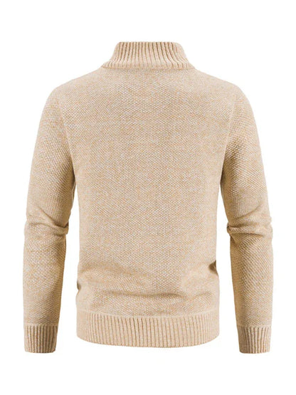 Men's casual stand collar knitted jacket - Shello's Creative Boutique