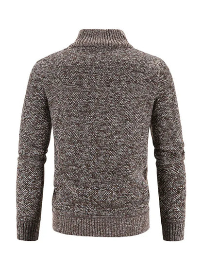 Men's casual stand collar knitted jacket - Shello's Creative Boutique