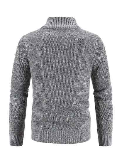 Men's casual stand collar knitted jacket - Shello's Creative Boutique