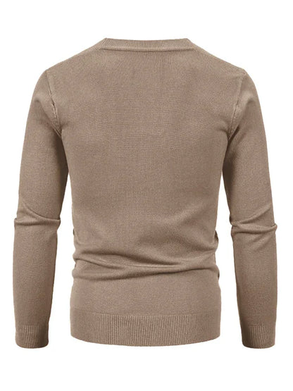 Effortless Versatility - Men's Casual V-Neck Sweater Cardigan - Shello's Creative Boutique