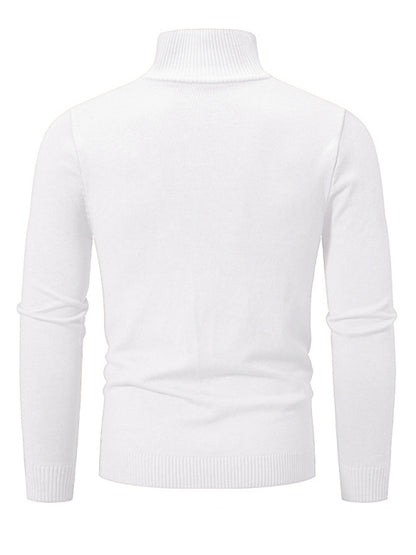Men's casual solid color sweater half zipper pullover stand collar sweater Shello's Creative Boutique