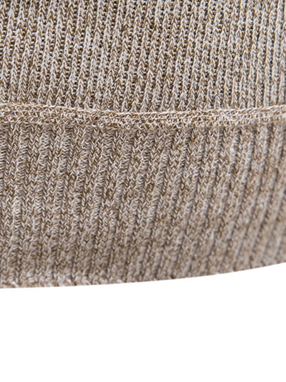 Men's stand-up collar thickened patchwork half-zip lapel sweater pullover sweater Shello's Creative Boutique