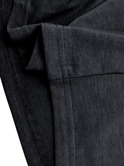 Men's Lapel Polo Solid Color Long Sleeve Polo Shirt Shello Creative Boutique